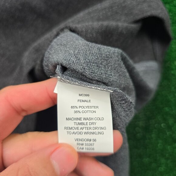 Mcdonalds Employee Polo Shirt Womens Medium Gray Short Sleeve Uniform Work Wear - Picture 7 of 8